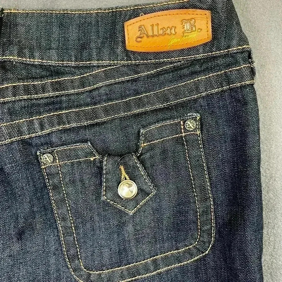 Allen B by Allen Schwartz Jeans Womens 12 Dark wash Denim blue Flare (0210) - Picture 11 of 12